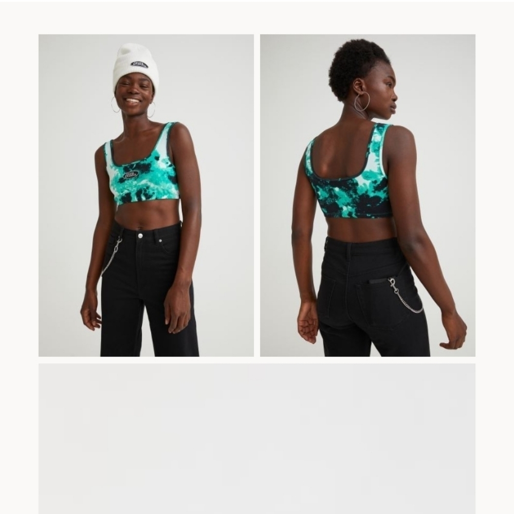 𝅺NO Fear X H&M Sports Bra Top Tie Dye Style Size Small